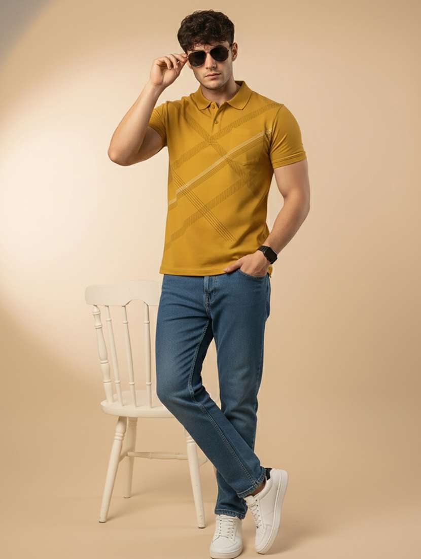 men printed short sleeve regular fit polo t-shirt - 22319850 -  Standard Image - 4