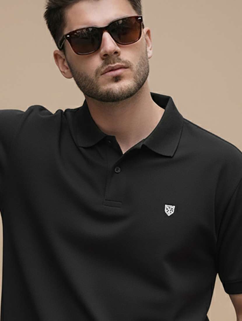 men solid short sleeve regular fit polo t-shirt - 22319894 -  Standard Image - 1