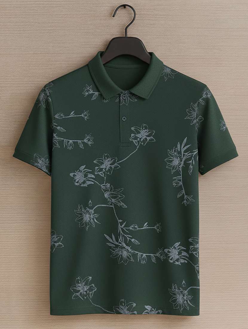 men printed short sleeve regular fit polo t-shirt - 22319899 -  Standard Image - 4