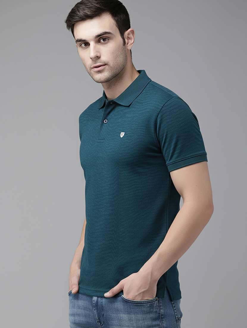 men solid short sleeve regular fit polo t-shirt - 22319912 -  Standard Image - 1