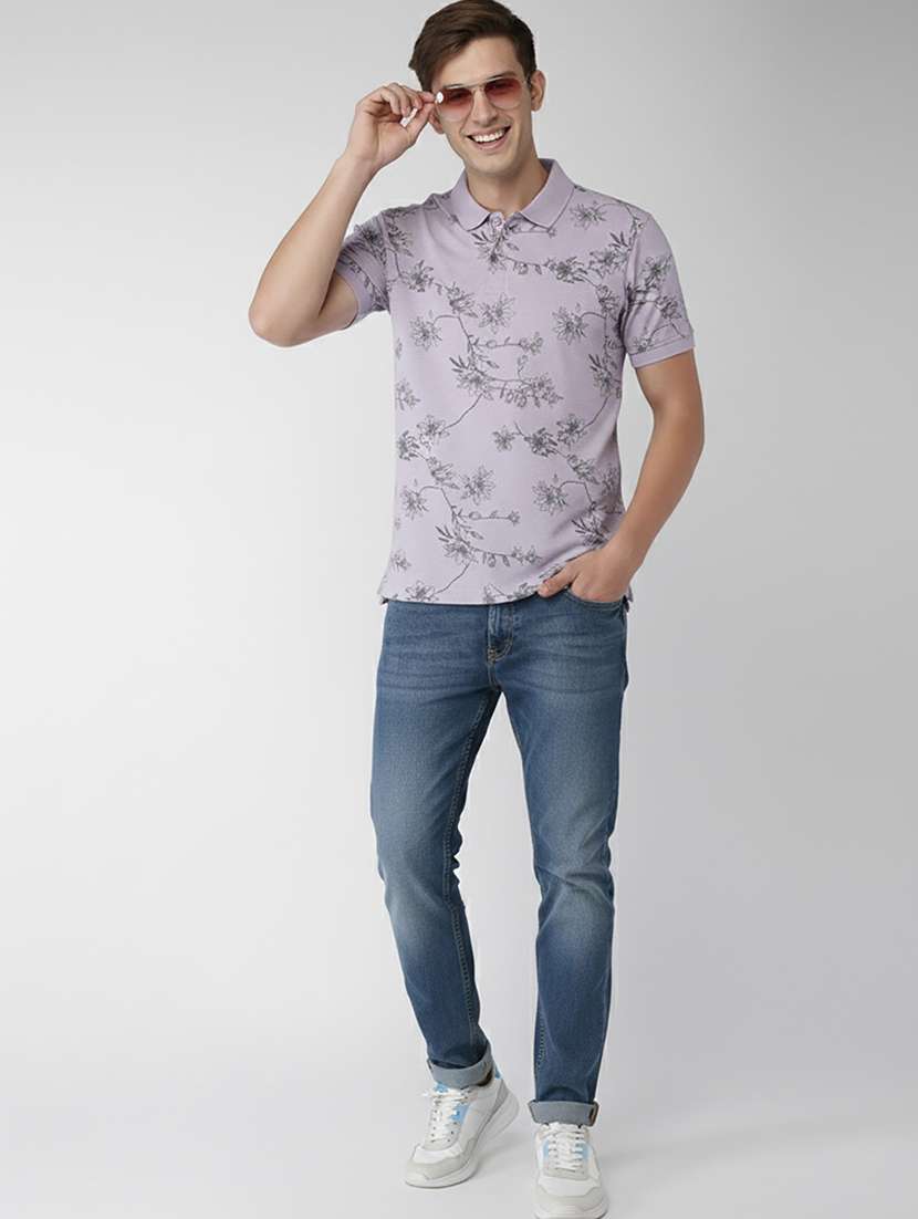 men printed short sleeve regular fit polo t-shirt - 22319933 -  Standard Image - 4