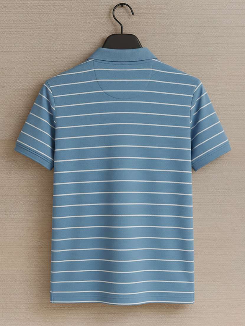 men striped short sleeve regular fit polo t-shirt - 22319951 -  Standard Image - 4