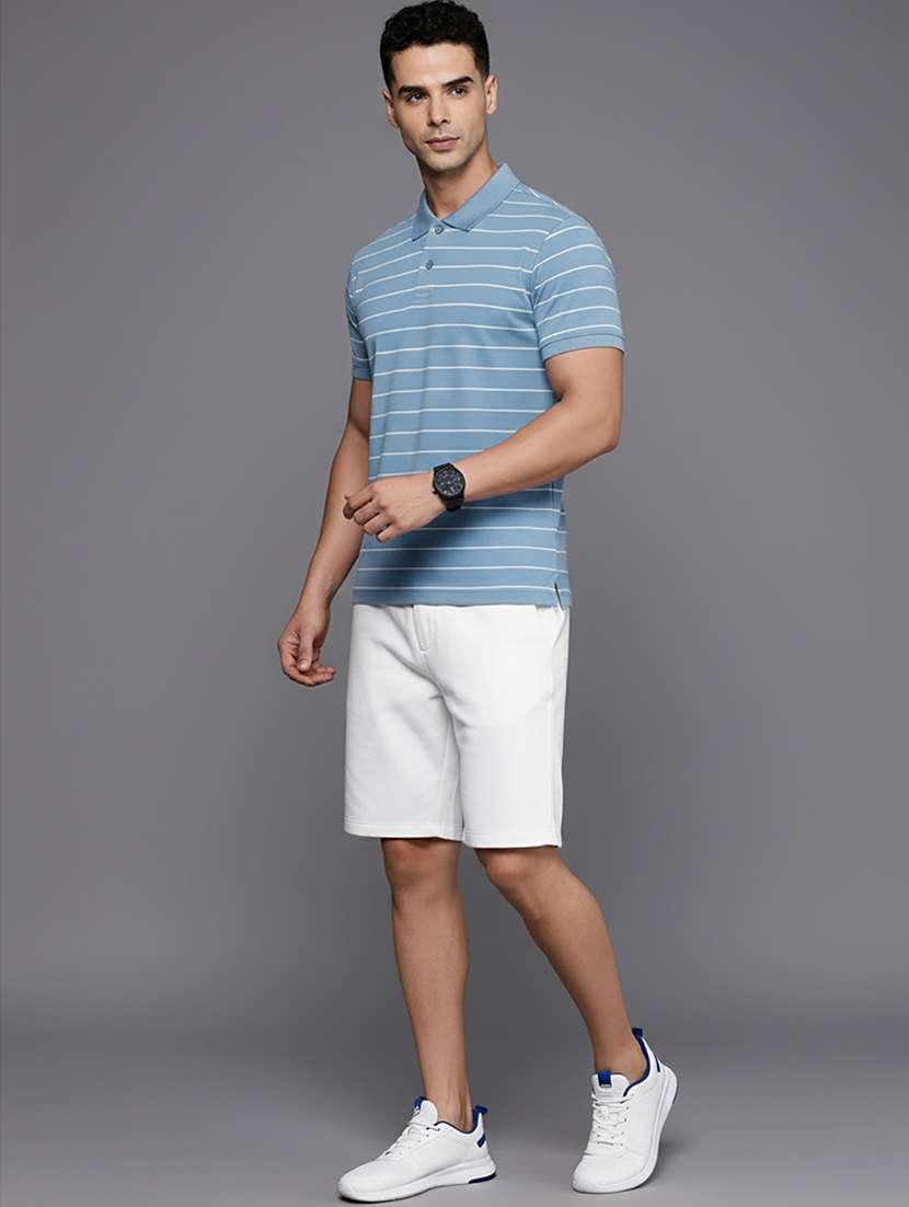 men striped short sleeve regular fit polo t-shirt - 22319971 -  Standard Image - 4