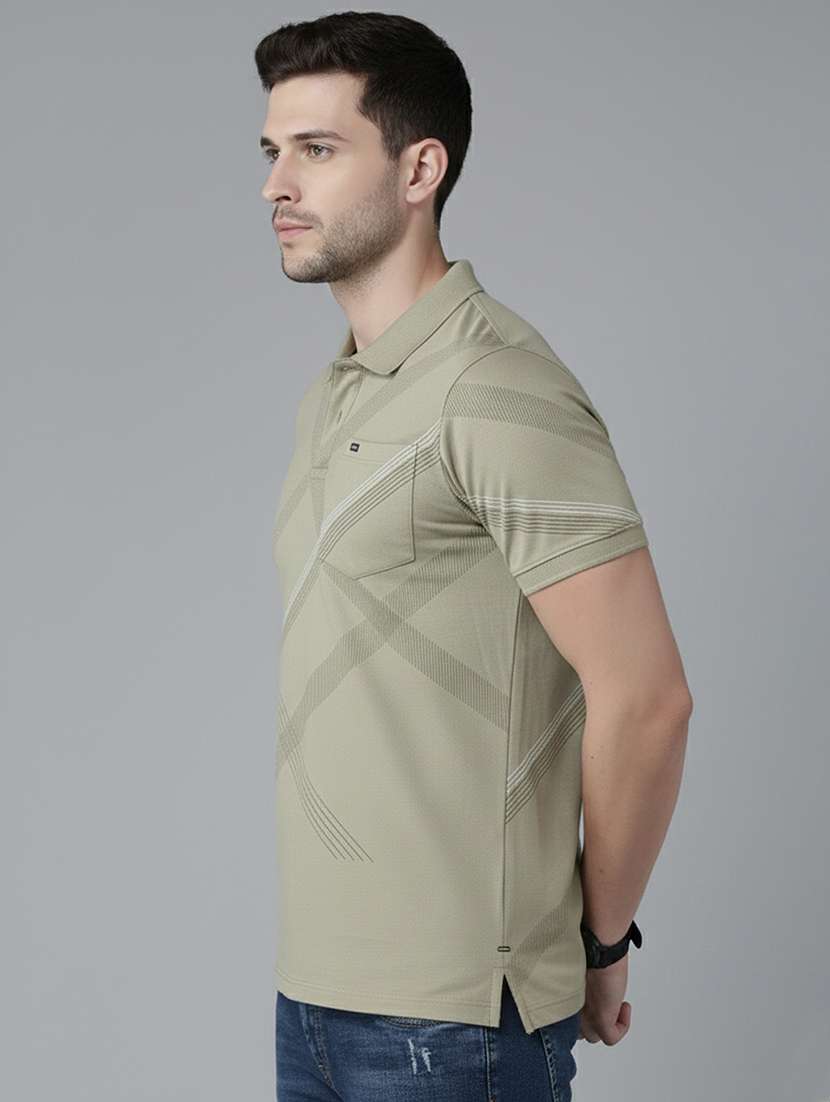 men printed short sleeve regular fit polo t-shirt - 22319986 -  Standard Image - 1