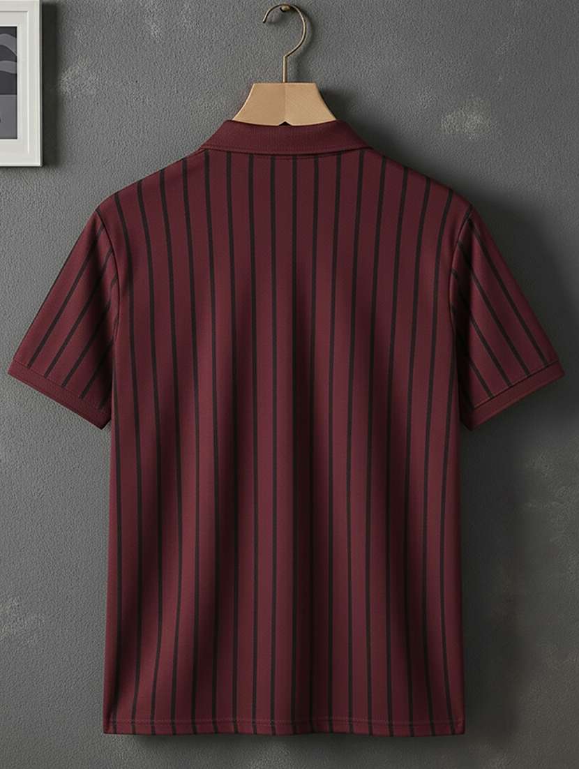 men striped short sleeve regular fit polo t-shirt - 22320011 -  Standard Image - 4
