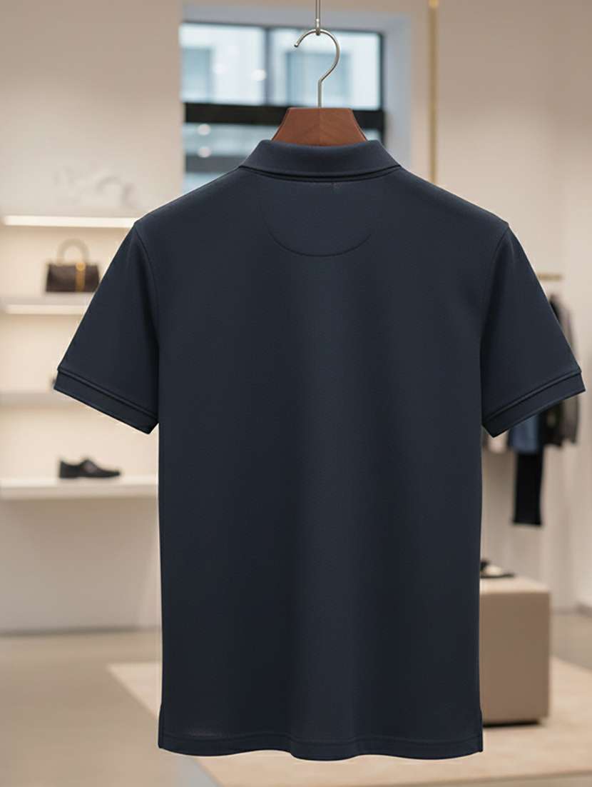 men solid short sleeve regular fit polo t-shirt - 22320043 -  Standard Image - 4