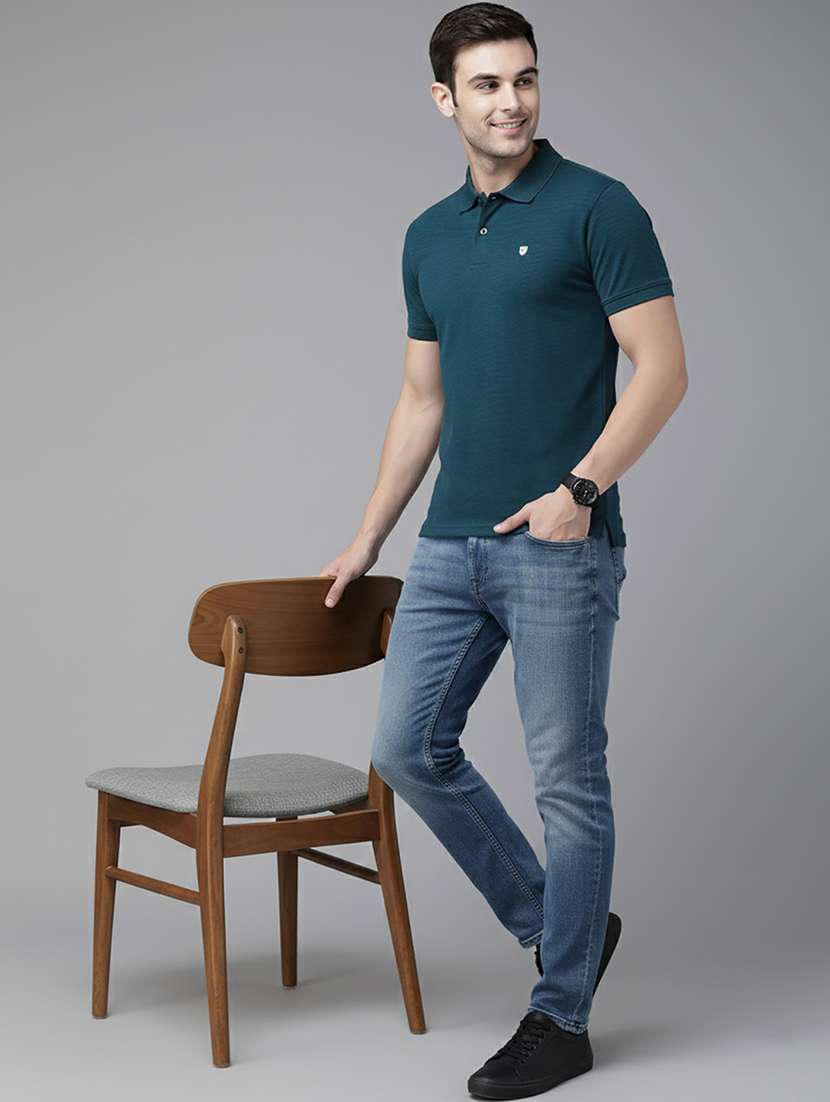 men solid short sleeve regular fit polo t-shirt - 22320046 -  Standard Image - 4