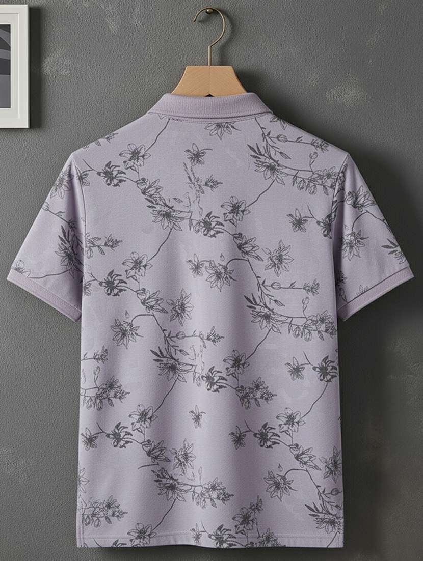 men printed short sleeve regular fit polo t-shirt - 22320086 -  Standard Image - 4