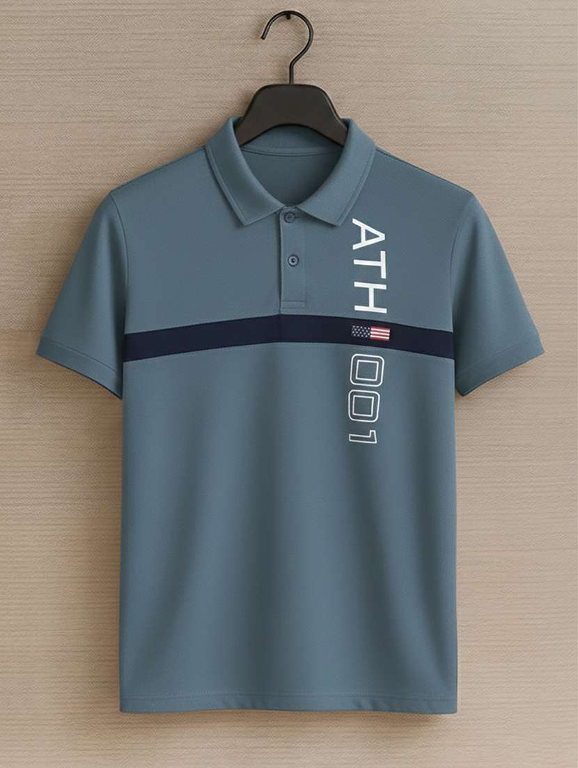 men printed short sleeve regular fit polo t-shirt - 22320140 -  Standard Image - 4