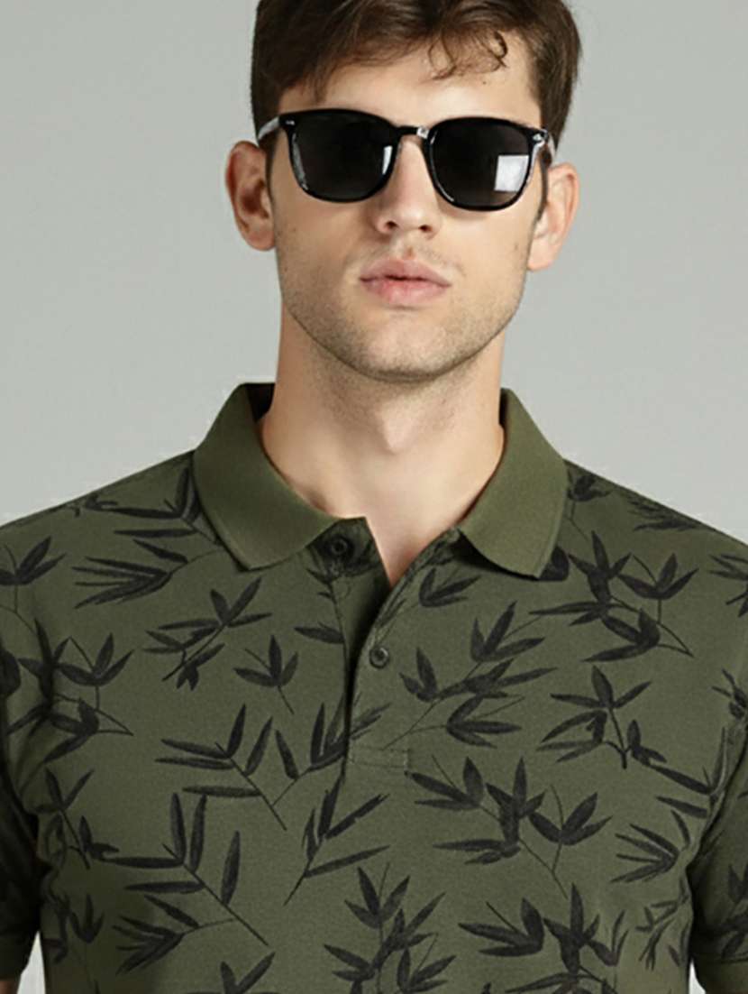 men printed short sleeve regular fit polo t-shirt - 22320164 -  Standard Image - 4