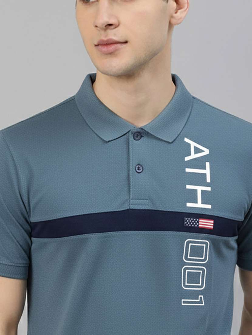 men printed short sleeve regular fit polo t-shirt - 22320218 -  Standard Image - 4