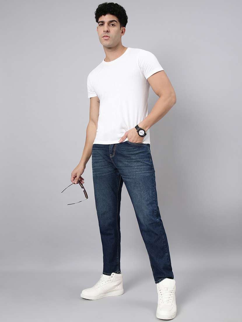 men washed mid rise full length jeans - 22320222 -  Standard Image - 4