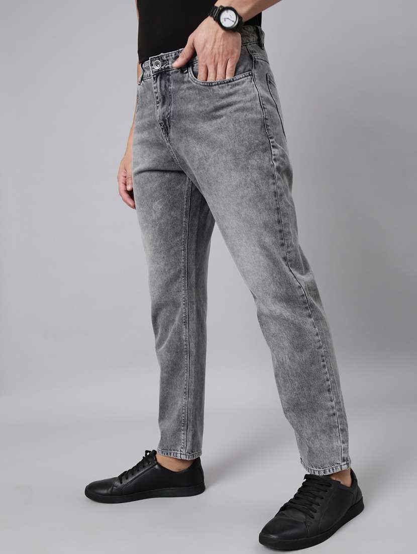 men washed mid rise ankle length jeans - 22320224 -  Standard Image - 1