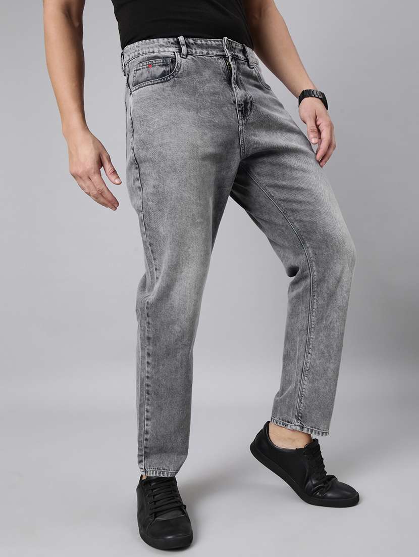 men washed mid rise ankle length jeans - 22320224 -  Standard Image - 4