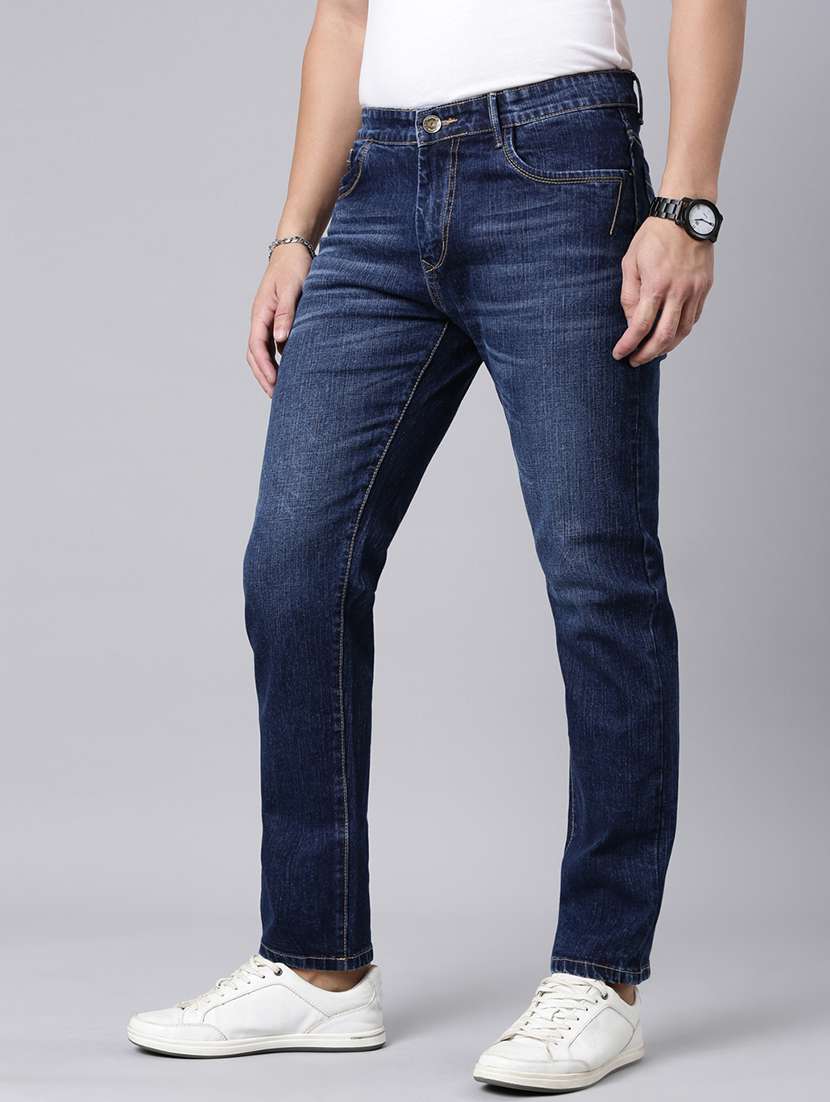 Men Washed Mid Rise Full Length Jeans - 22320226 -  Standard Image - 1