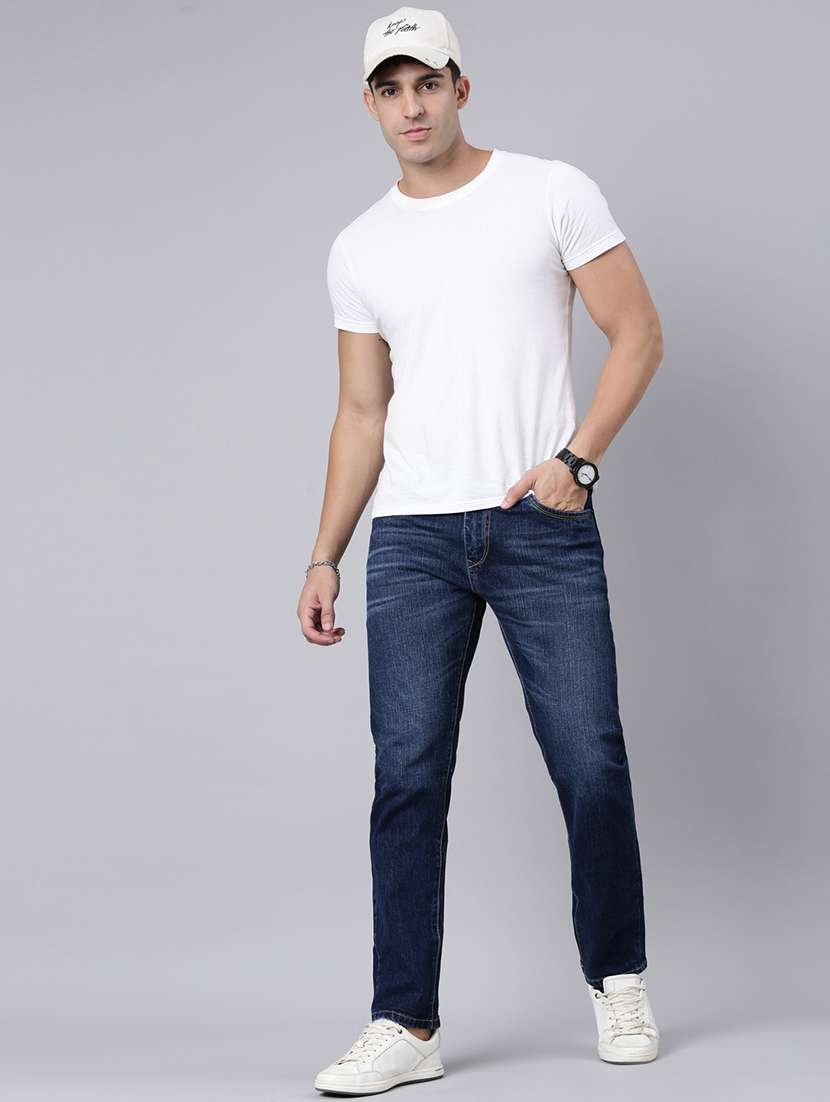 Men Washed Mid Rise Full Length Jeans - 22320226 -  Standard Image - 4