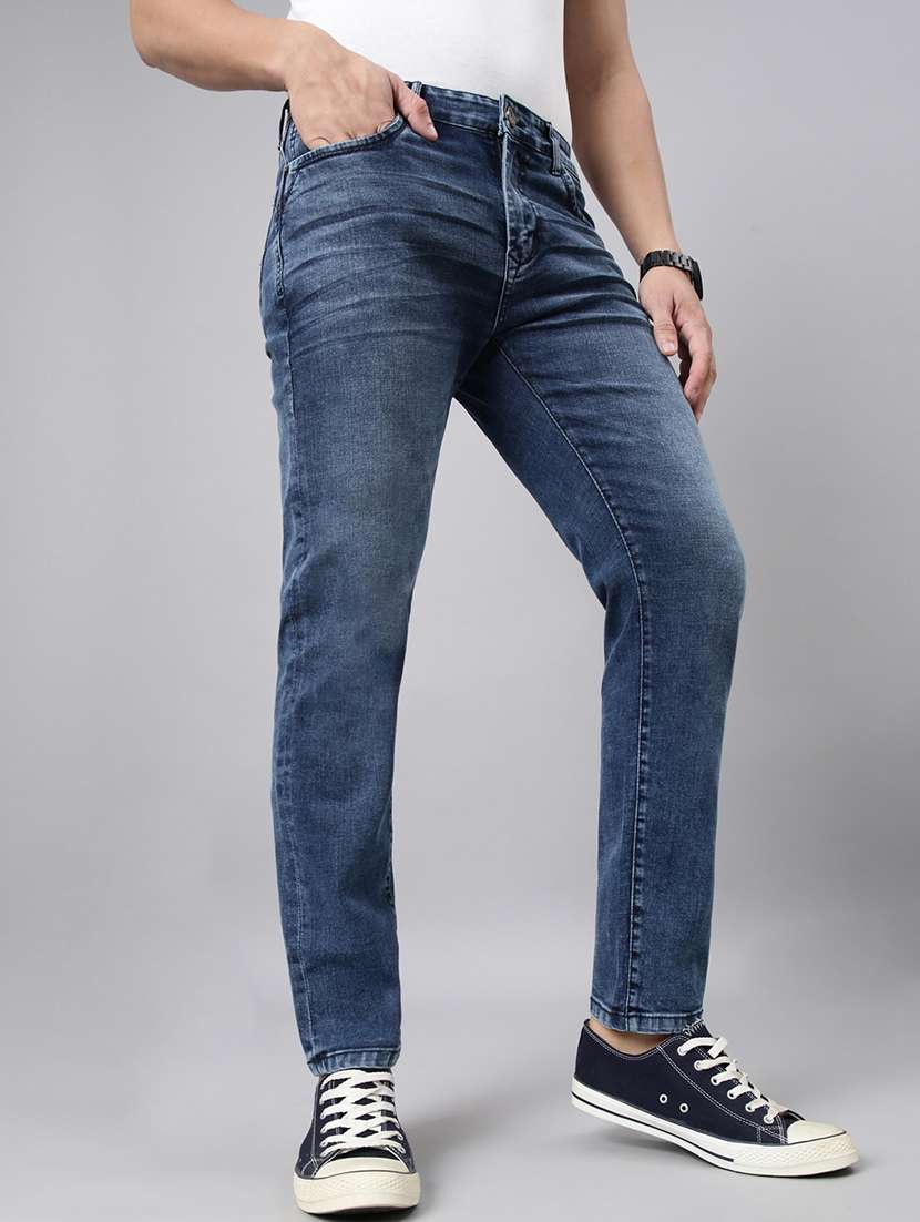 men washed mid rise full length jeans - 22320228 -  Standard Image - 1