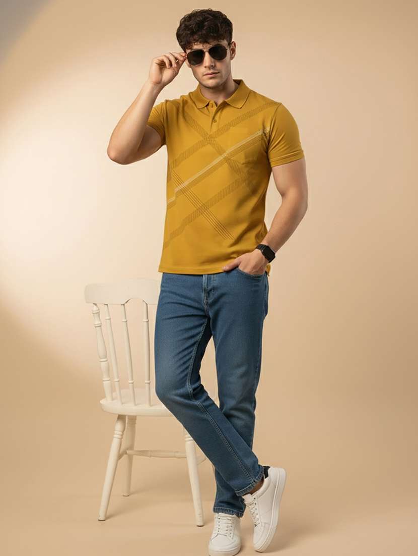 men printed short sleeve regular fit polo t-shirt - 22320234 -  Standard Image - 4