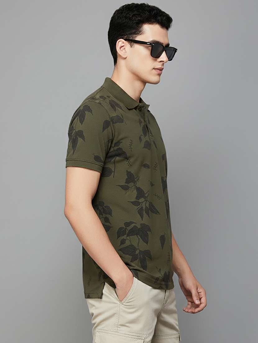 men printed short sleeve regular fit polo t-shirt - 22320277 -  Standard Image - 1