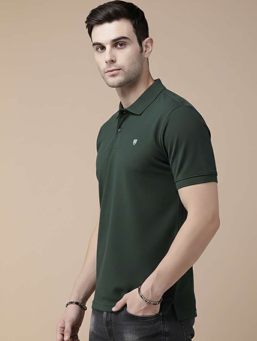 men solid short sleeve regular fit polo t-shirt - 22320411 -  Standard Image - 1