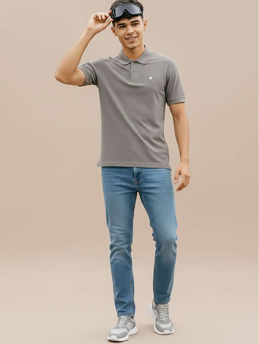 men solid short sleeve regular fit polo t-shirt - 22320414 -  Standard Image - 4