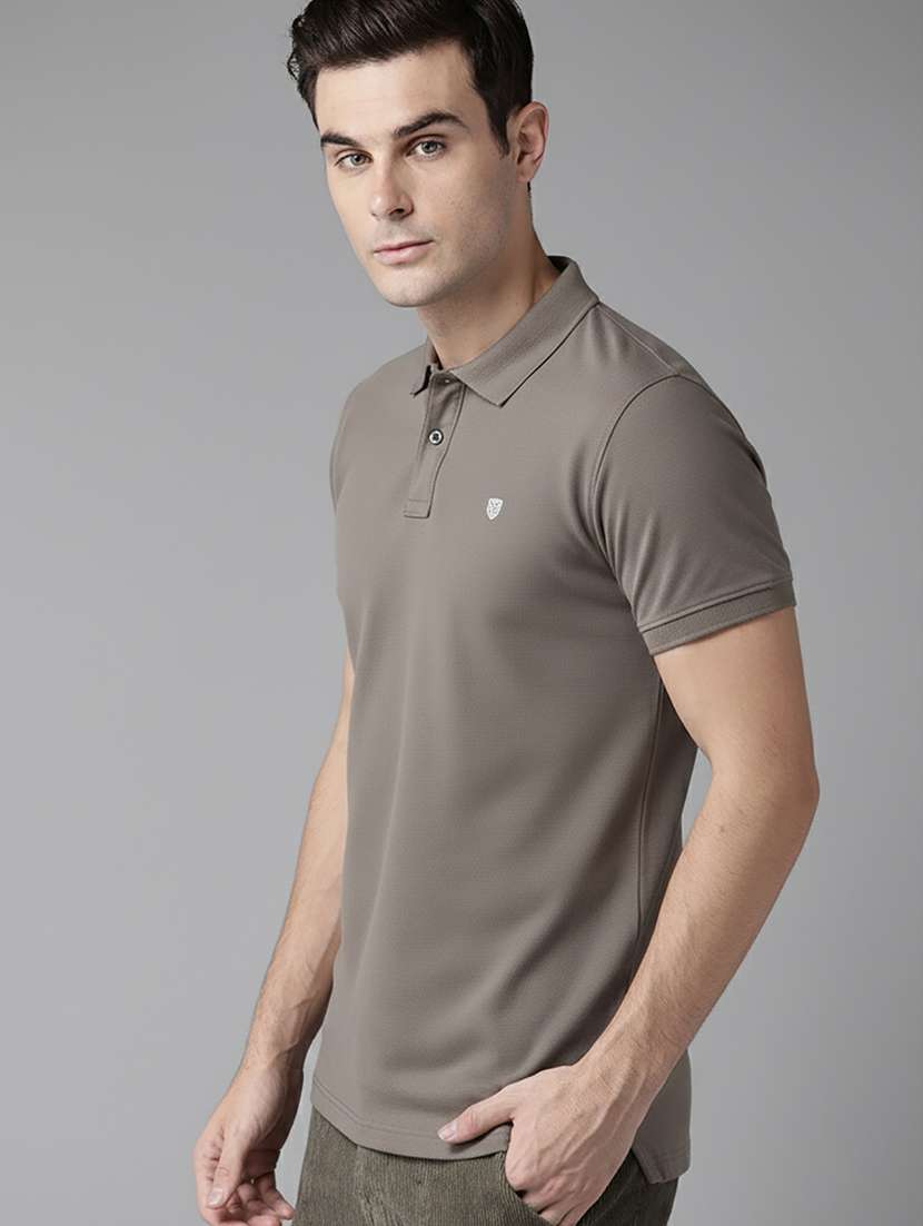 men solid short sleeve regular fit polo t-shirt - 22320415 -  Standard Image - 1