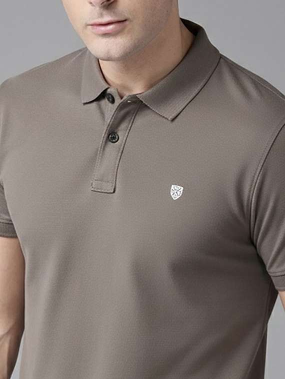 men solid short sleeve regular fit polo t-shirt - 22320415 -  Standard Image - 4