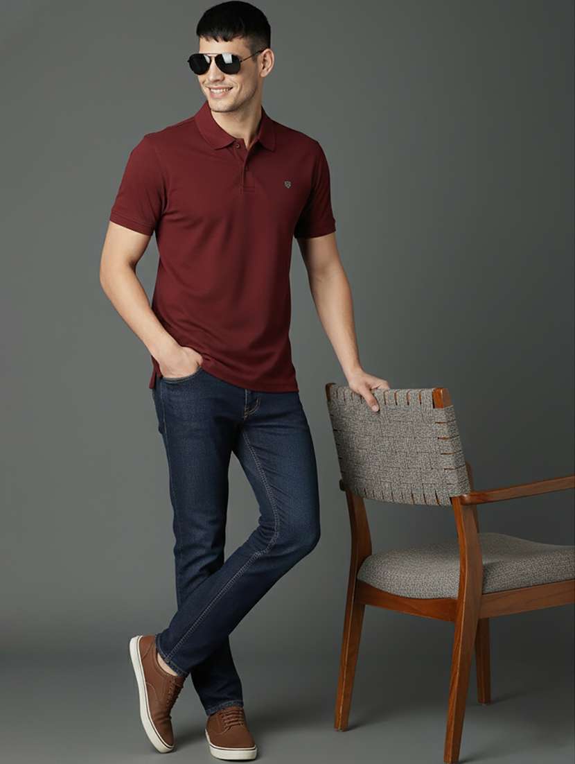 men solid short sleeve regular fit polo t-shirt - 22320417 -  Standard Image - 4