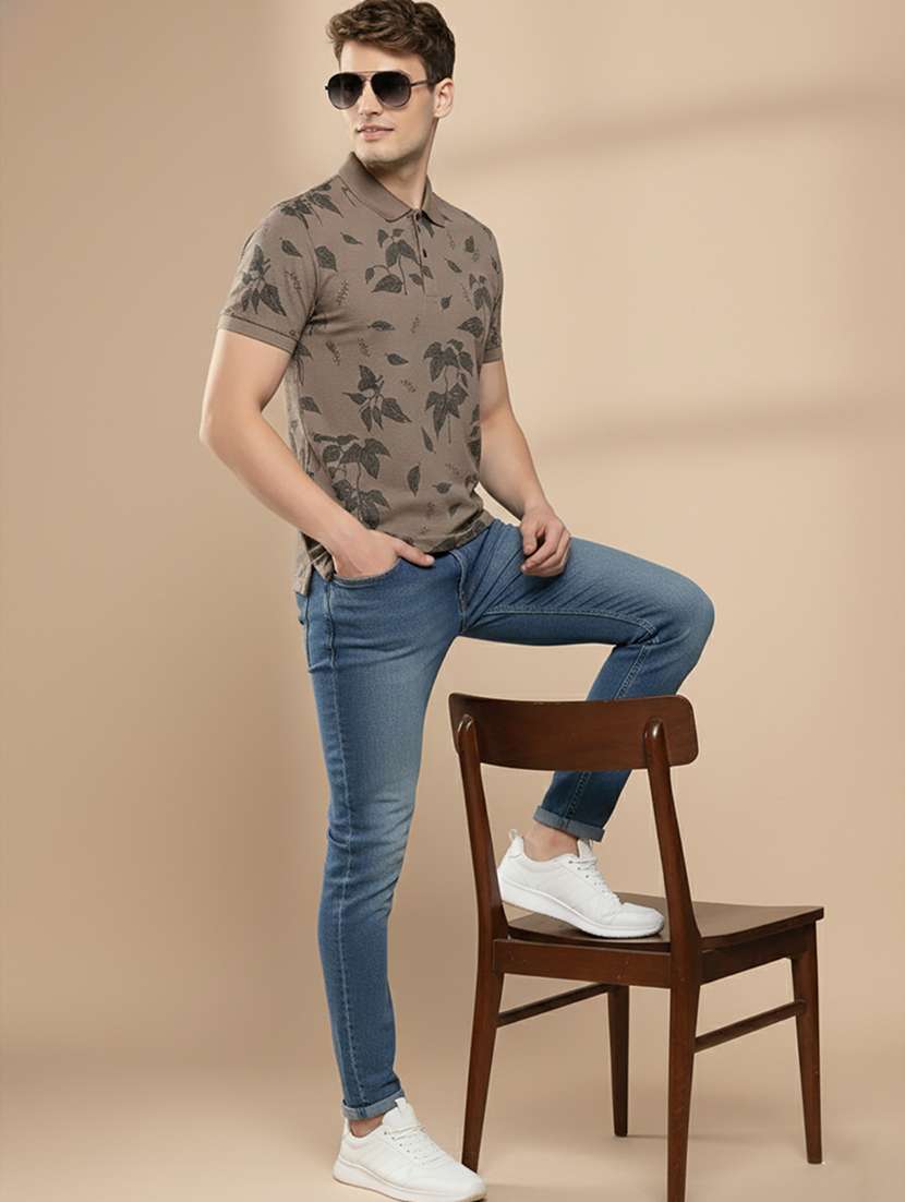men printed short sleeve regular fit polo t-shirt - 22320431 -  Standard Image - 4