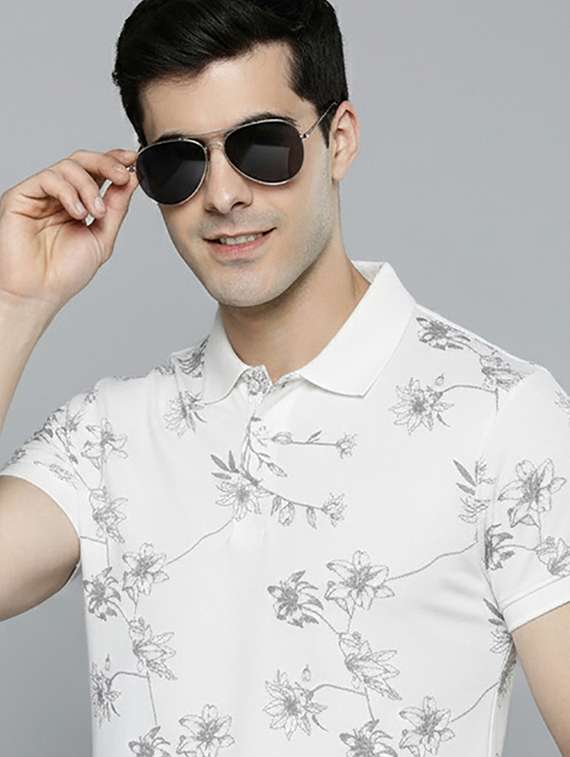 men printed short sleeve regular fit polo t-shirt - 22320440 -  Standard Image - 4