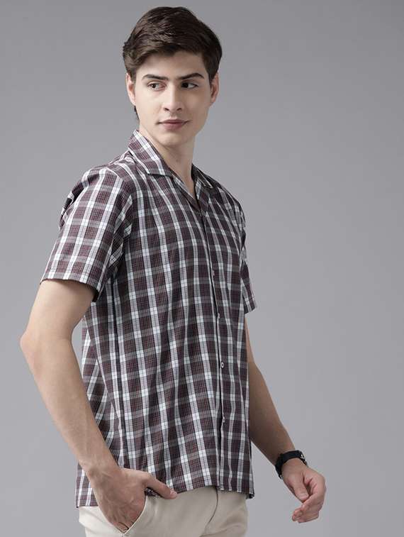 men collared short sleeve regular fit shirt - 22320483 -  Standard Image - 1