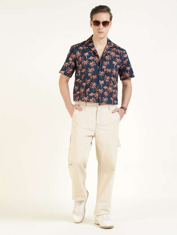 men collared short sleeve regular fit shirt - 22320495 -  Standard Image - 4