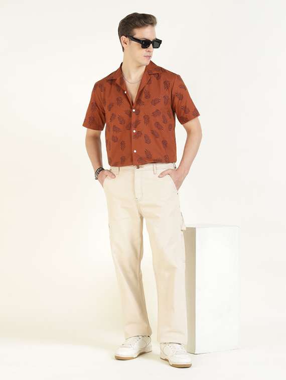 men collared short sleeve regular fit shirt - 22320497 -  Standard Image - 4