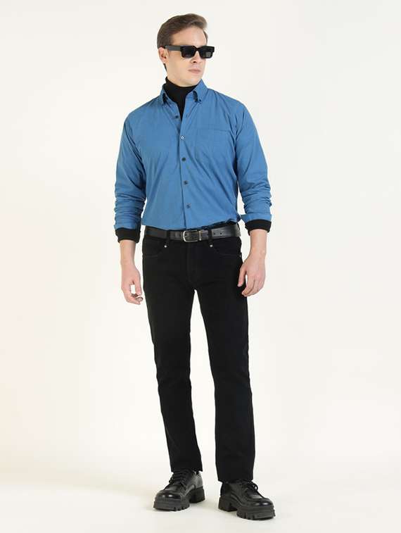 men collared long sleeve regular fit shirt - 22320515 -  Standard Image - 4