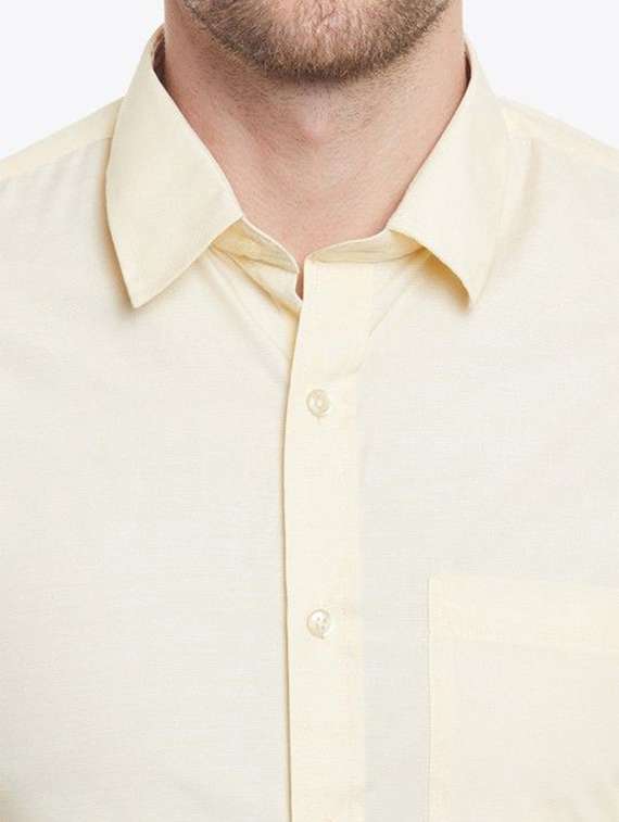 Men Solid Collared Long Sleeve Formal Shirt - 22320537 -  Standard Image - 4