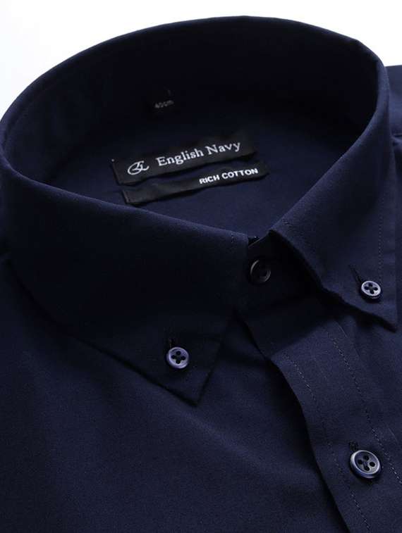 men solid collared long sleeve formal shirt - 22320538 -  Standard Image - 4