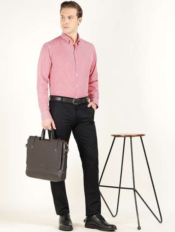 Men Collared Long Sleeve Formal Shirt - 22320551 -  Standard Image - 4