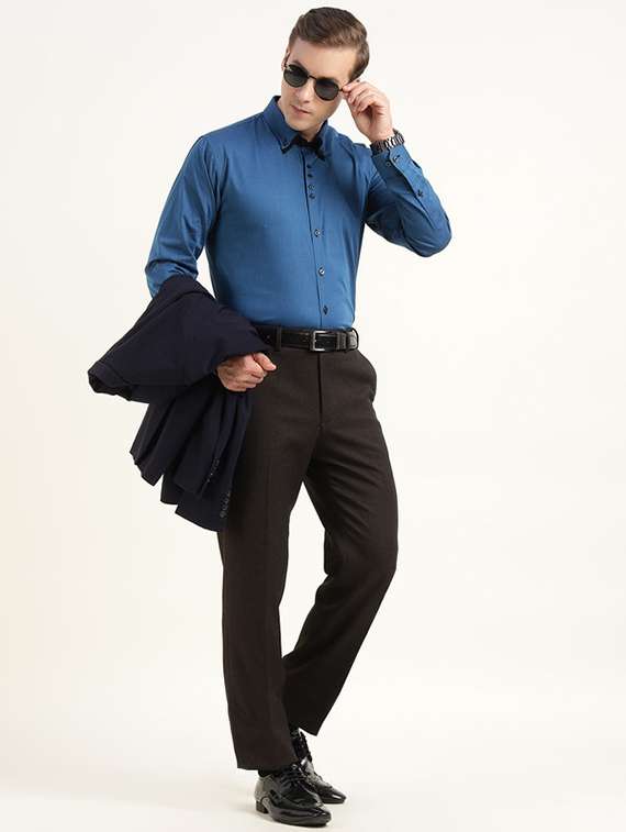 men collared long sleeve formal shirt - 22320560 -  Standard Image - 4