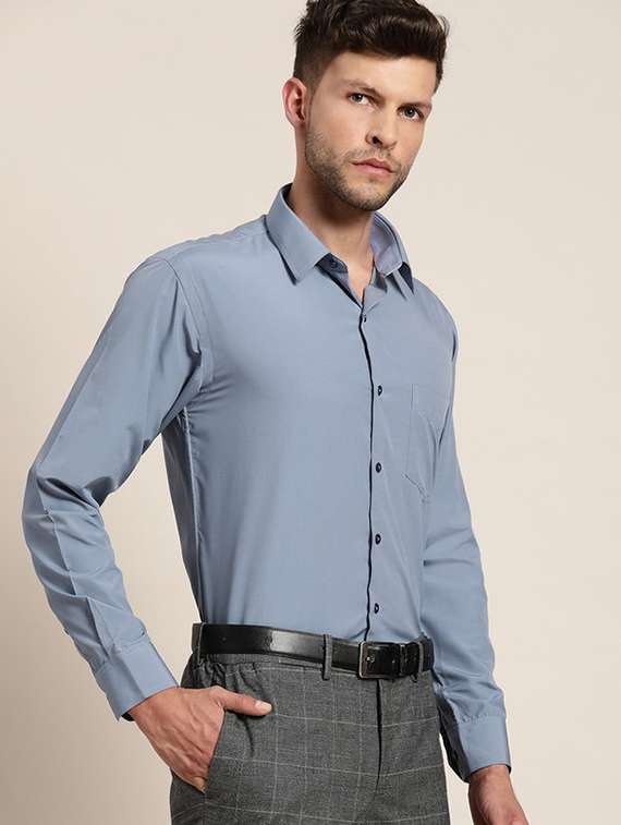 men collared long sleeve formal shirt - 22320570 -  Standard Image - 1
