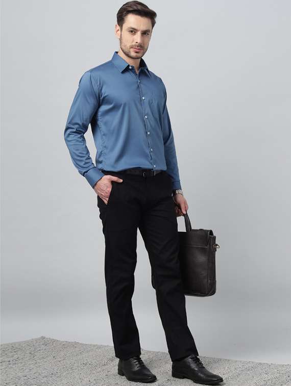 men collared long sleeve formal shirt - 22320577 -  Standard Image - 4