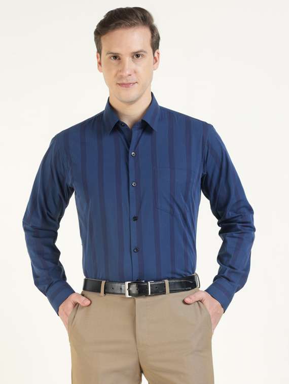 Men Collared Long Sleeve Formal Shirt - 22320585 -  Standard Image - 1