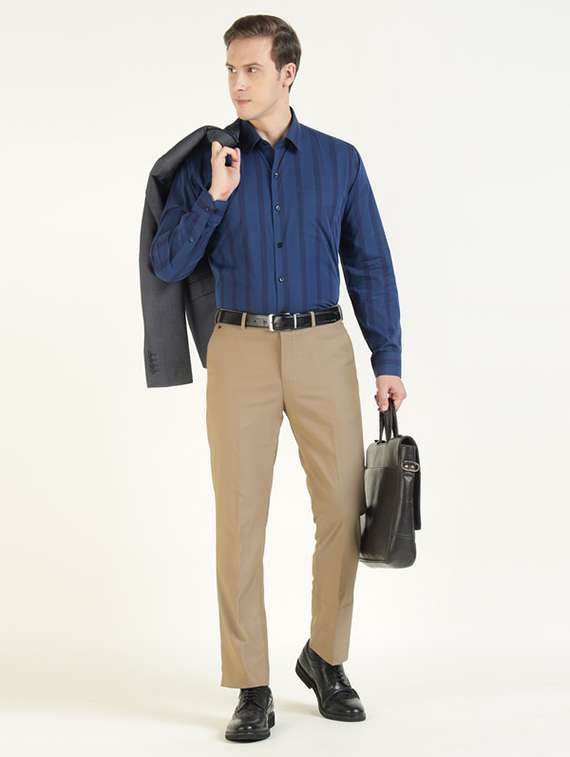 Men Collared Long Sleeve Formal Shirt - 22320585 -  Standard Image - 4