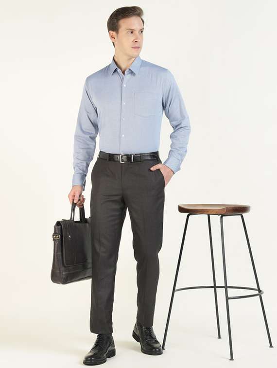 men collared long sleeve formal shirt - 22320586 -  Standard Image - 4