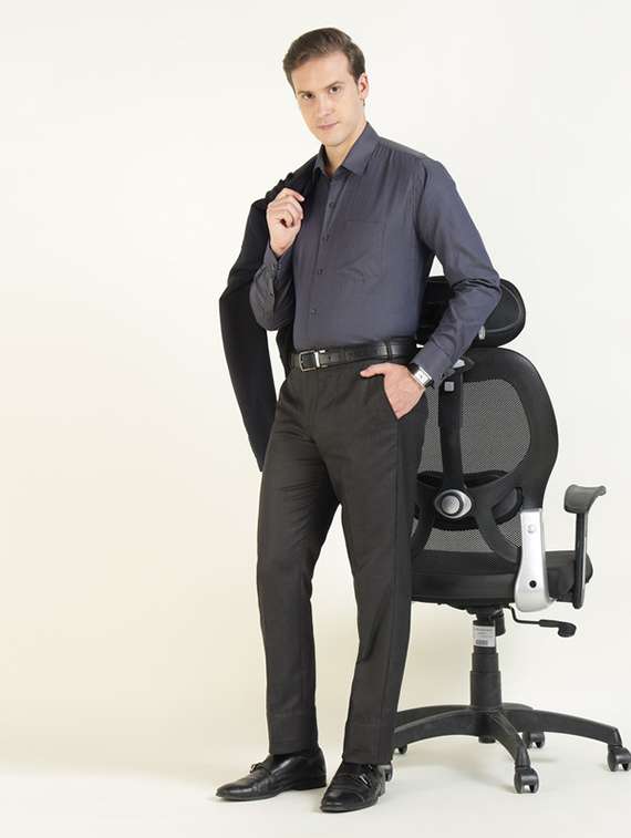 men collared long sleeve formal shirt - 22320595 -  Standard Image - 4