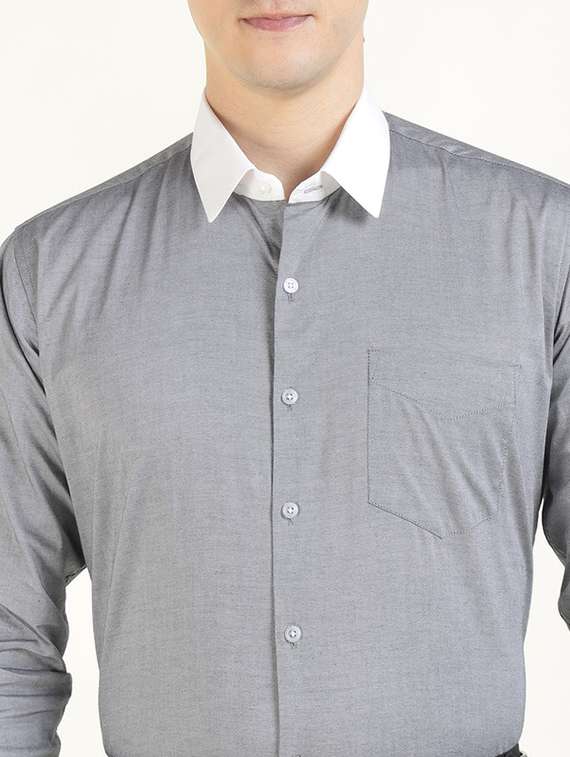 men collared long sleeve formal shirt - 22320596 -  Standard Image - 4