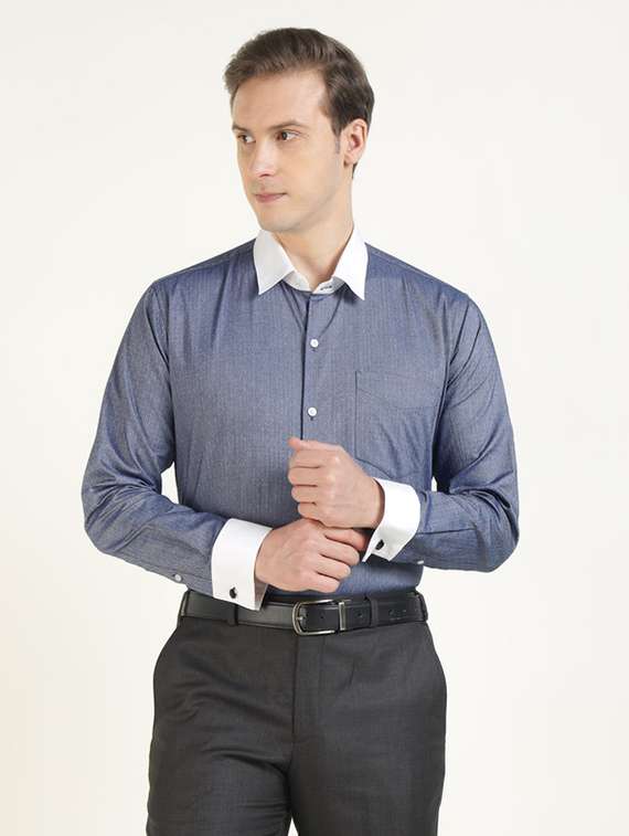 men collared long sleeve formal shirt - 22320597 -  Standard Image - 1
