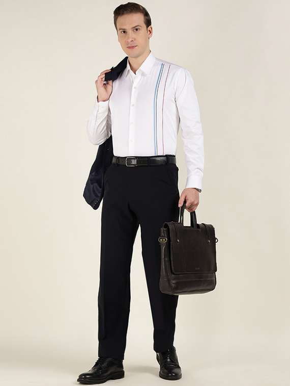 men collared long sleeve formal shirt - 22320601 -  Standard Image - 4