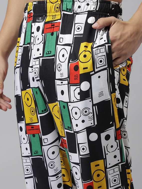 men printed collared full length co-ord set - 22320608 -  Standard Image - 4