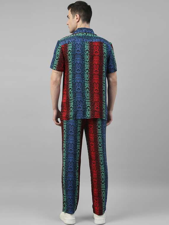 men animal print full length co-ord set - 22320609 -  Standard Image - 4