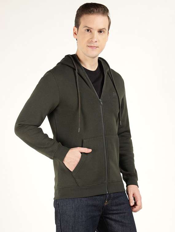 men solid long sleeve collared sweatshirt - 22320621 -  Standard Image - 1